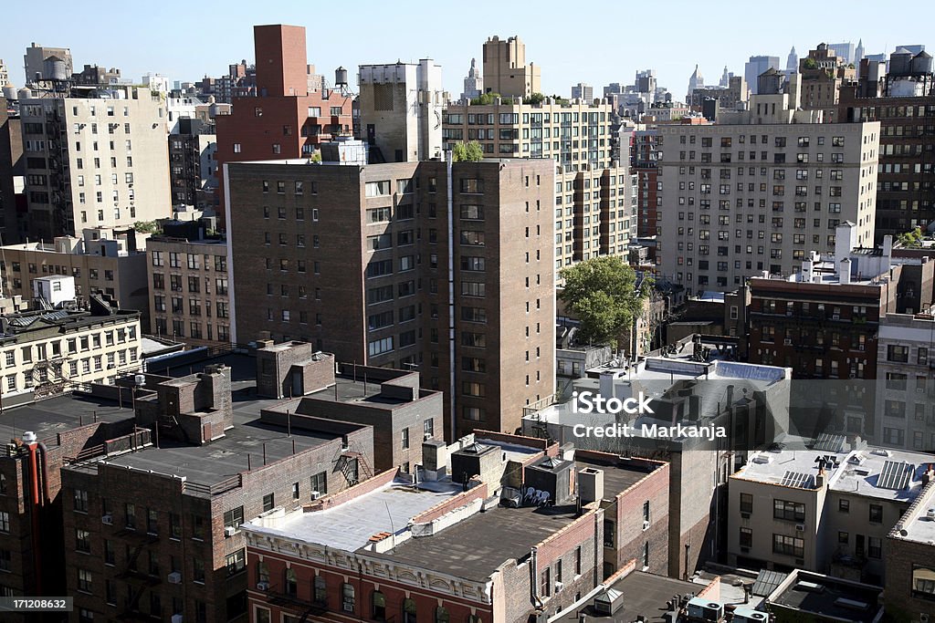 Piso superior en la ciudad de Nueva York - Foto de stock de Arquitectura libre de derechos