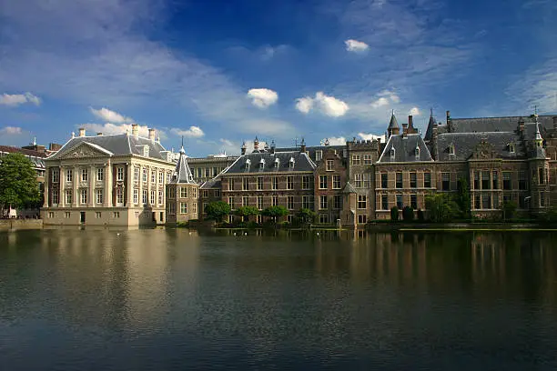 Parliament buildings with the 'hofvijver'in the foreground