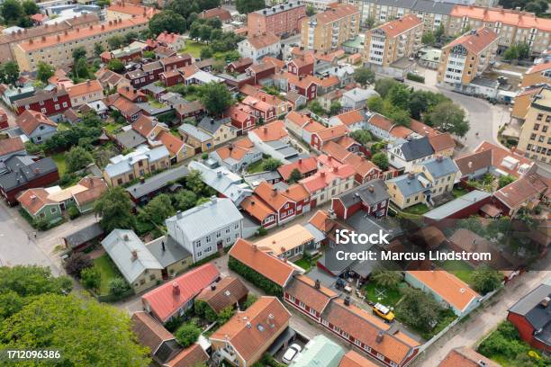 Gamla Gefle In Gävle Stock Photo - Download Image Now - Gavle, Aerial View, Architecture