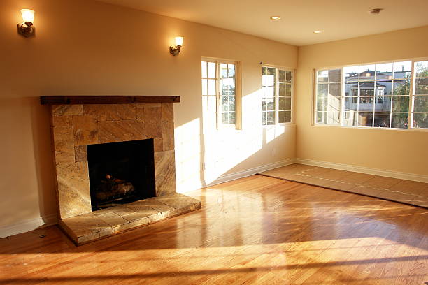 istock New Warm Sunlight Hardwood Fireplace 171209667