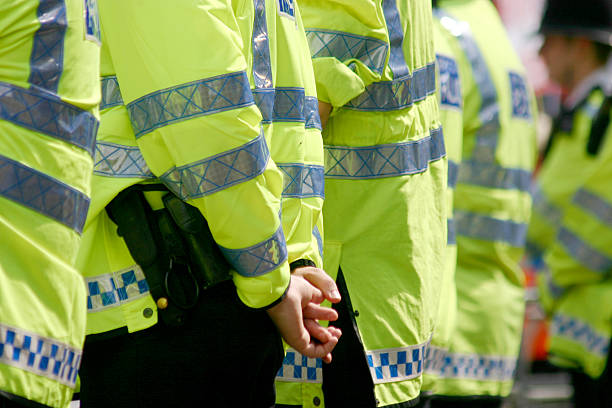 istock Row of police 171209929