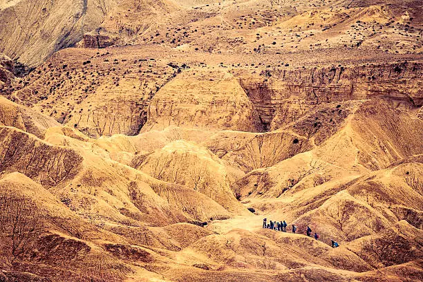 "Sunlight over beautiful desert mountain in the holyland, desert Negev, Israel"