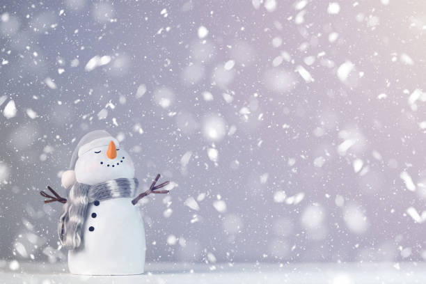 istock Winter holiday card with snowman 1712102703