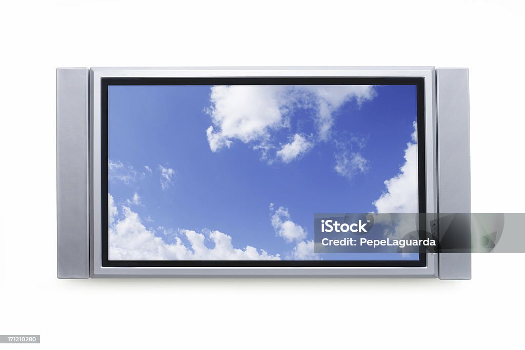 Televisor de pantalla panorámica - Foto de stock de Altavoz libre de derechos
