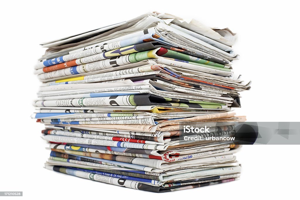 Gros papier pile - Photo de Journal libre de droits