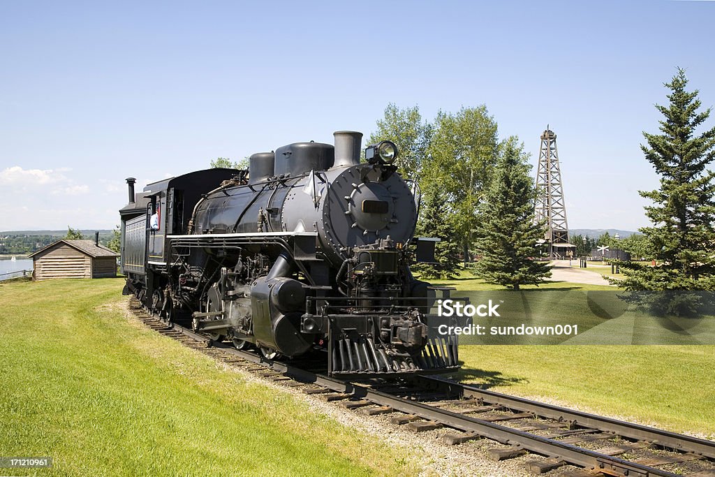 Locomotiva a vapor - Foto de stock de Antiguidade royalty-free