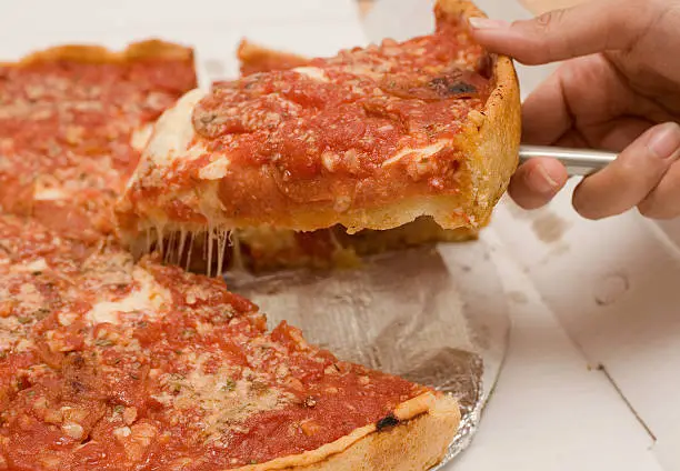 real chicago-style deep dish pizza