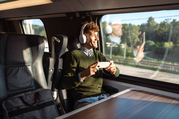 istock Enjoying the view on a train drive 1712113366