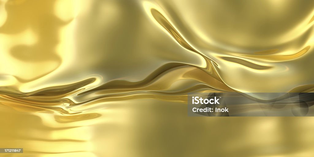 A background made of liquid gold Abstract gold background Gold - Metal Stock Photo