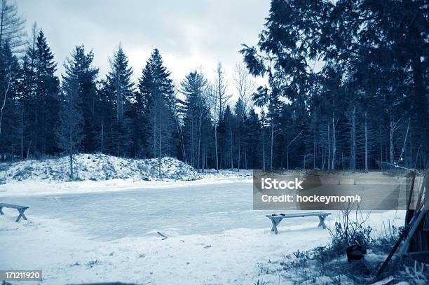 Ice Hockey Rink Gefrorenen Teich Stockfoto und mehr Bilder von Bildhintergrund - Bildhintergrund, Eishockey, Teich