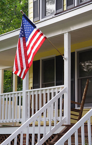 istock Flag at entrance 171211940