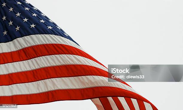 Wave Der Flagge Stockfoto und mehr Bilder von Amerikanische Flagge - Amerikanische Flagge, Weißer Hintergrund, 4. Juli