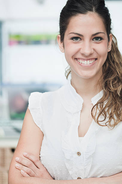 istock Beautiful young woman face portrait 171212205