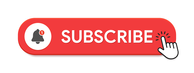 Button subscribe. Social media symbol. Subscribe to video channel, blog and newsletter. Vector illustration