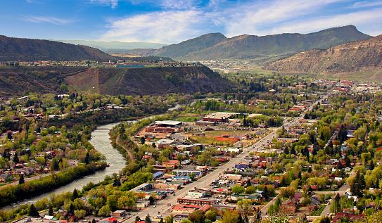 The Animas River winds through the town of Durango in southwest Colorado