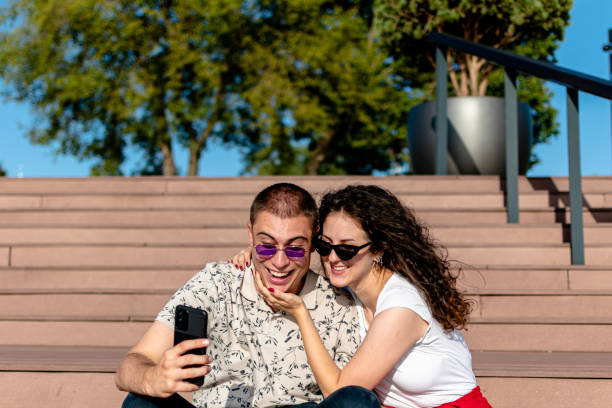 istock Young couple's love knows no bounds with SMS 1712190528