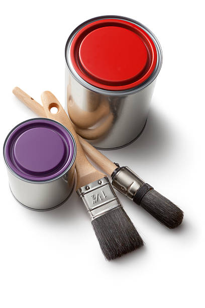 istock Paint: Paint Cans and Brushes Isolated on White Background 171220339