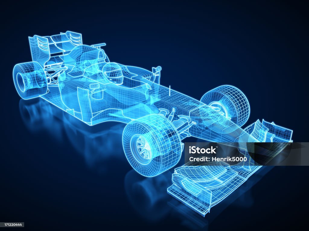 open-wheel single-seater car Car X-ray / Blueprint - with clipping path This is a unique design 3d modelled brandless, generic open-wheel single-seater car car - isolated on white with clipping path. All branding is fictious and made up. This vehicle is not based on any existing model. Racecar Stock Photo