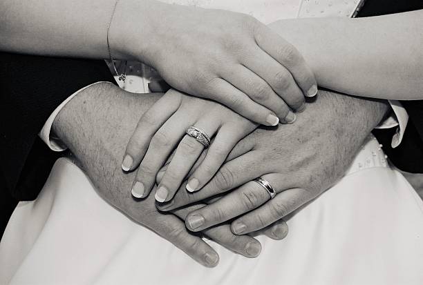 Wedding Hands stock photo