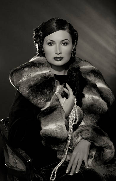 istock Noir style.Women with necklace 171220877