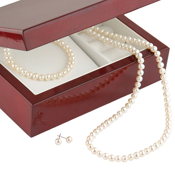 パールギフトセット - pearl necklace earring jewelry ストックフォトと画像