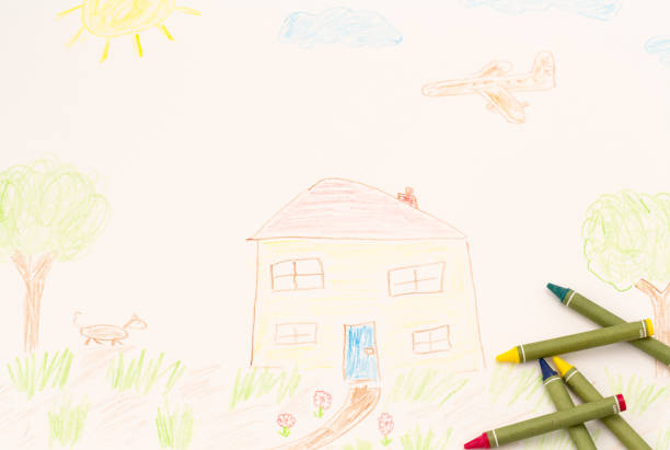 istock KId's drawing with coloured pencils 171221303
