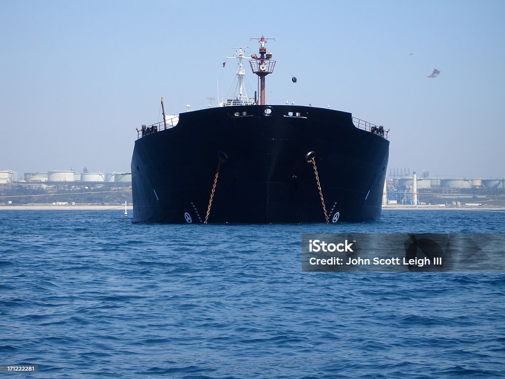 Descarga de navios-tanque - Royalty-free Óleo Foto de stock