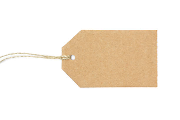 Blank Cardboard Label stock photo