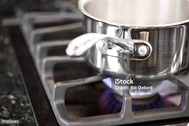 Cooking Stock Photo - Download Image Now - Commercial Kitchen, Natural Gas, Saucepan