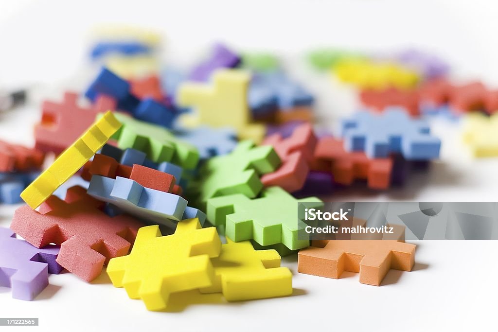 Красочные jigsaw puzzle - Стоковые фото Пазл роялти-фри