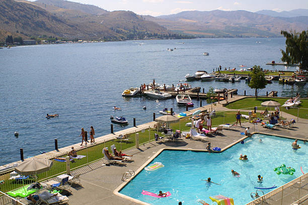 A Lakeside Resort stock photo