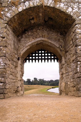 View of castle gate from inside.