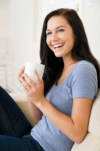 istock Woman relaxing with coffee 171222824