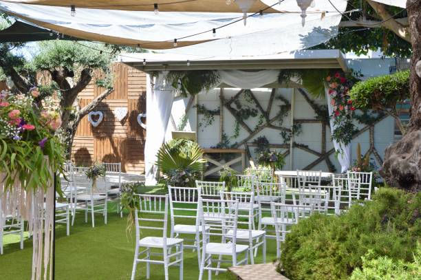 istock Wedding event outdoor restaurant decoration 1712231581