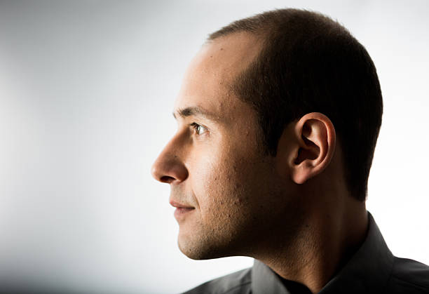 Portrait of a businessman, profile view.