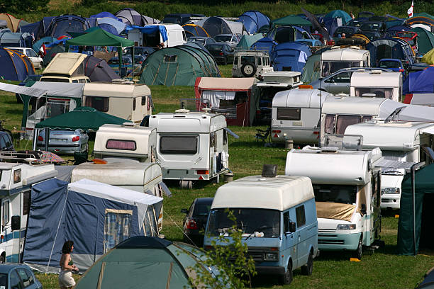 istock RV, caravan and tent in holiday campsite 171223979
