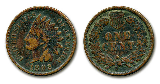 Indian Head Wheat Penny Coin - 1892