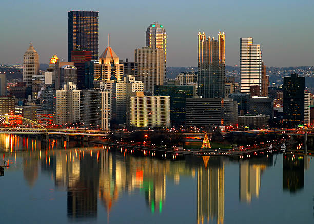 Downtown Pittsburgh from the West End overlook.