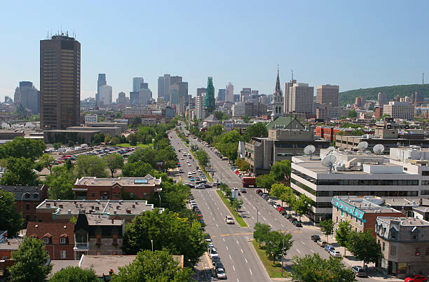 Montreal Boulevard  buzbuzzer montreal city stock pictures, royalty-free photos & images