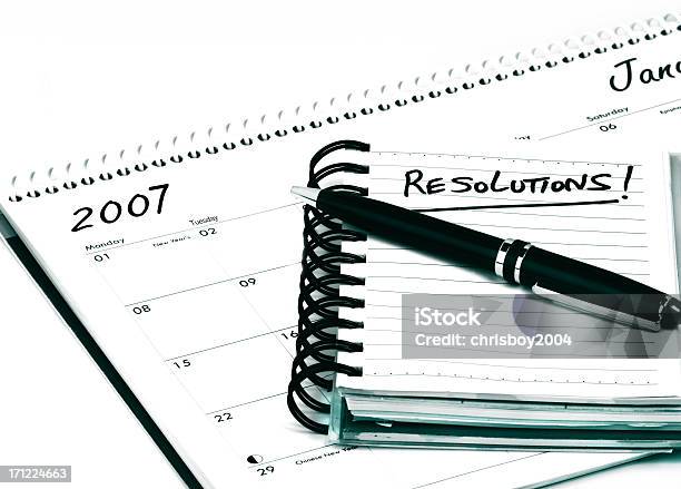 New Years Resolution Stock Photo - Download Image Now - 2007, Agreement, Annual Event