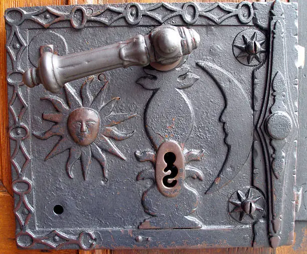 details of a nice old door lock