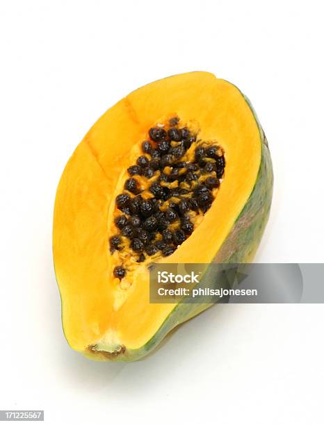 Frutta Papaya - Fotografie stock e altre immagini di Alimentazione sana - Alimentazione sana, Arancione, Bianco