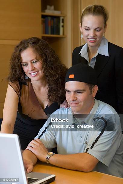 Happy Colleagues Stock Photo - Download Image Now - Problems, Solution, Technology