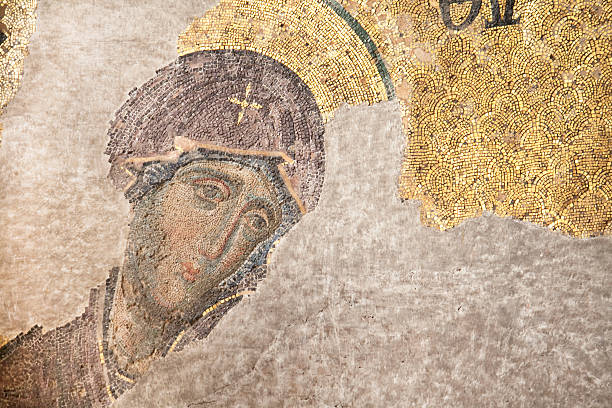 Mosaico da Virgem Maria - fotografia de stock