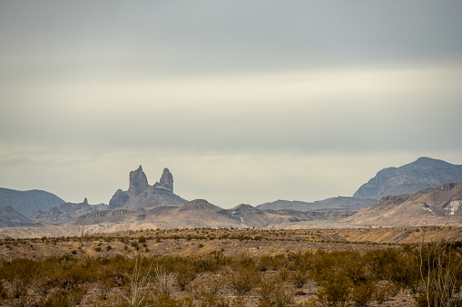 Distant View of Mules Ears Across The Southern Part Of Big Bend National Park
