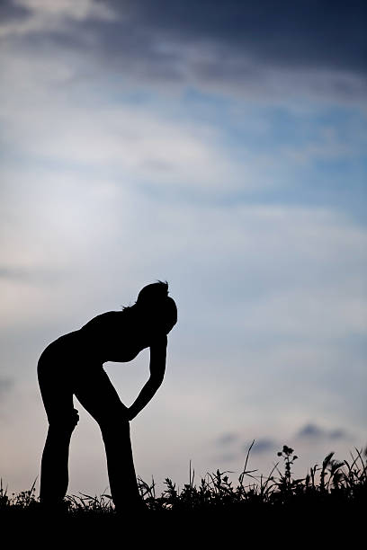 istock Tired female after running 171236985