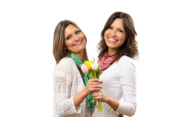 Portrait of two happy women