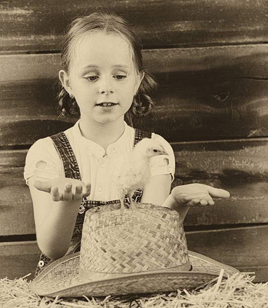 istock Girl playing with chicken. 171237912