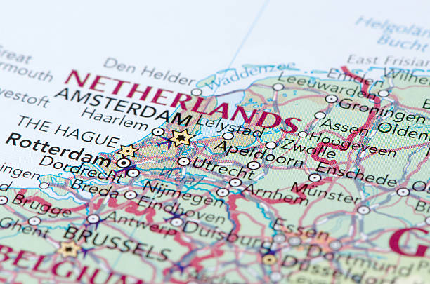 países bajos mapa - netherlands fotografías e imágenes de stock