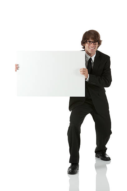 istock Businessman holding a placard 171238661